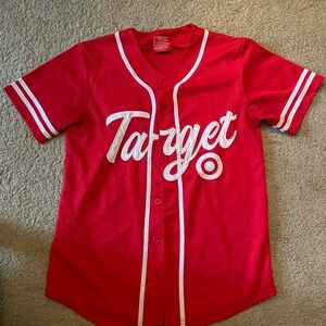 Target Red Baseball Jersey, Medium Unisex